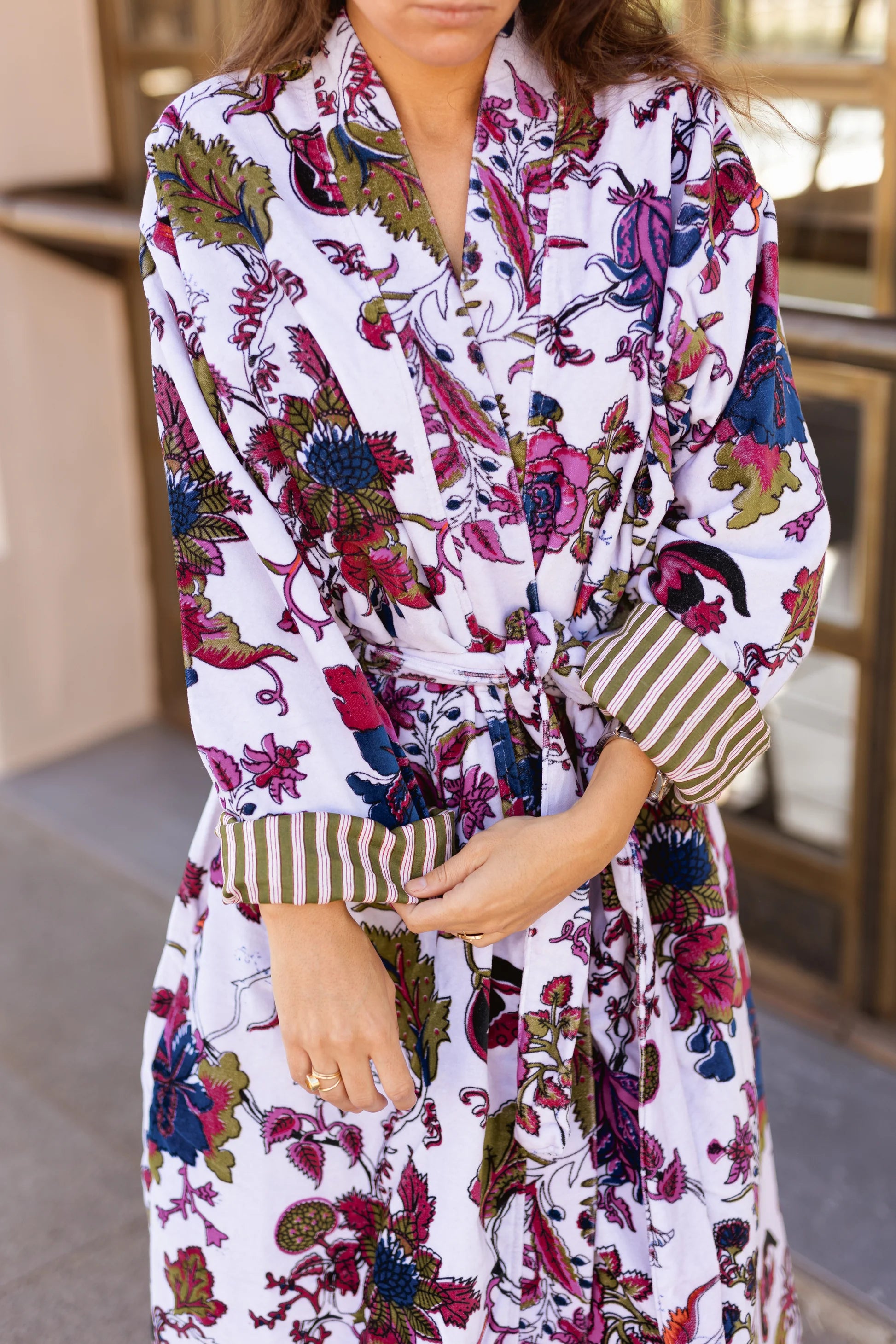 KIMONO TERCIOPELO BLANCO