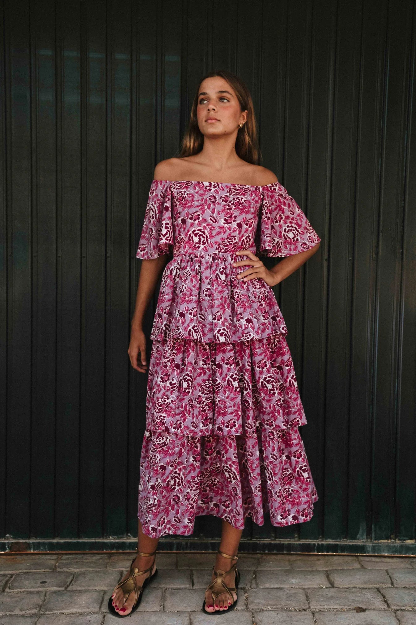 VESTIDO VOLANTES BUGANVILLA