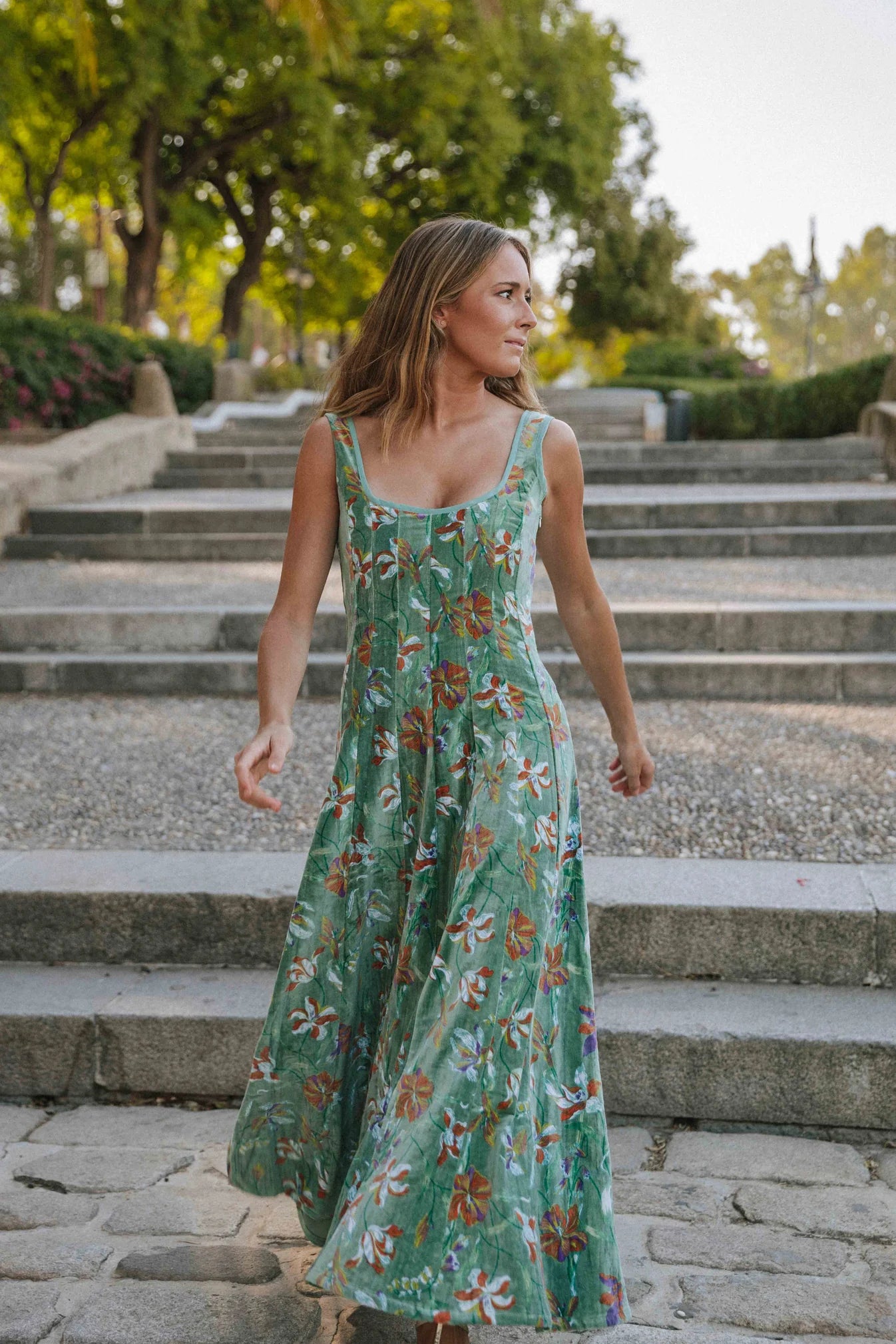 VESTIDO TERCIOPELO VERDE