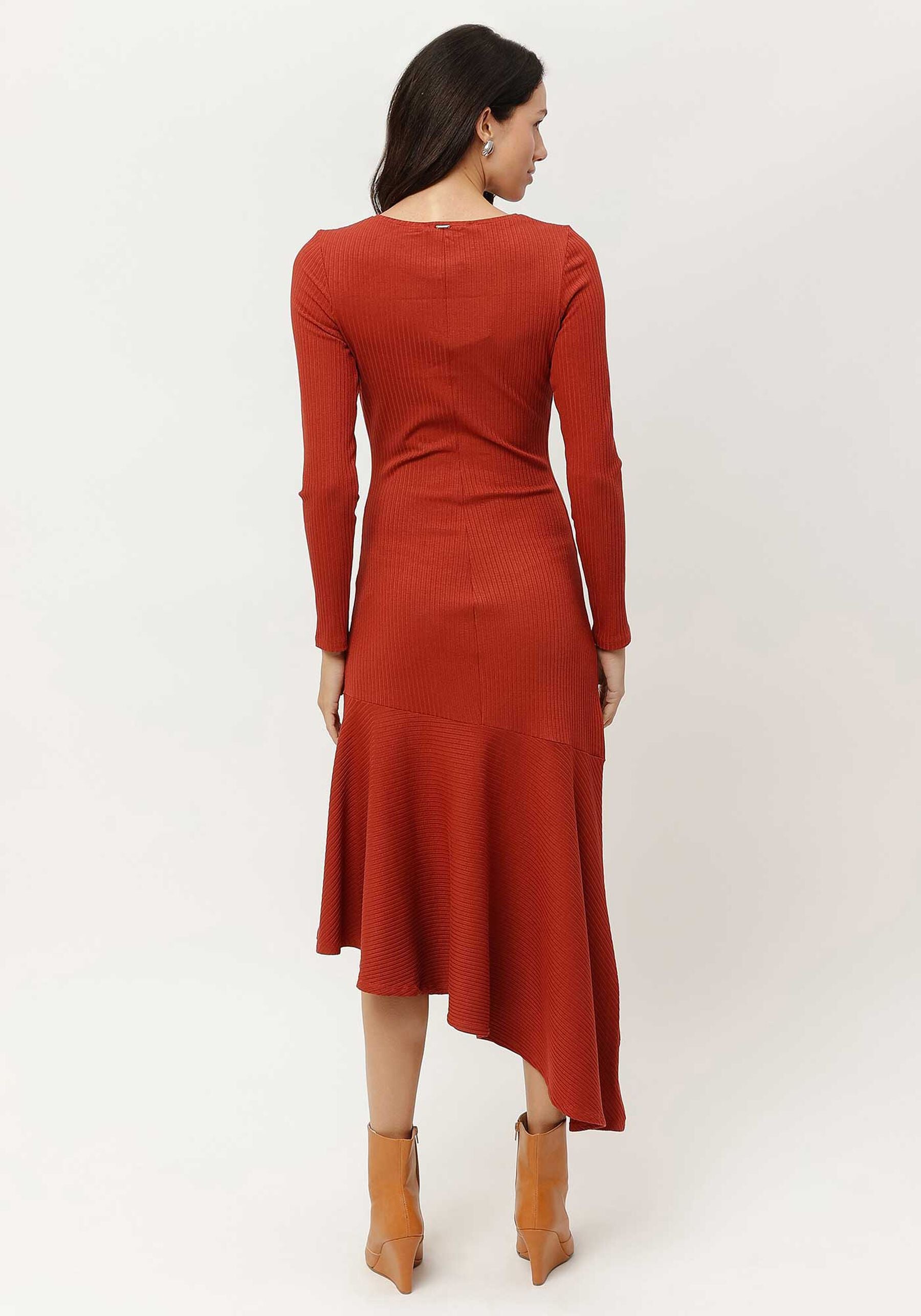 VESTIDO MIDI MANGA LARGA