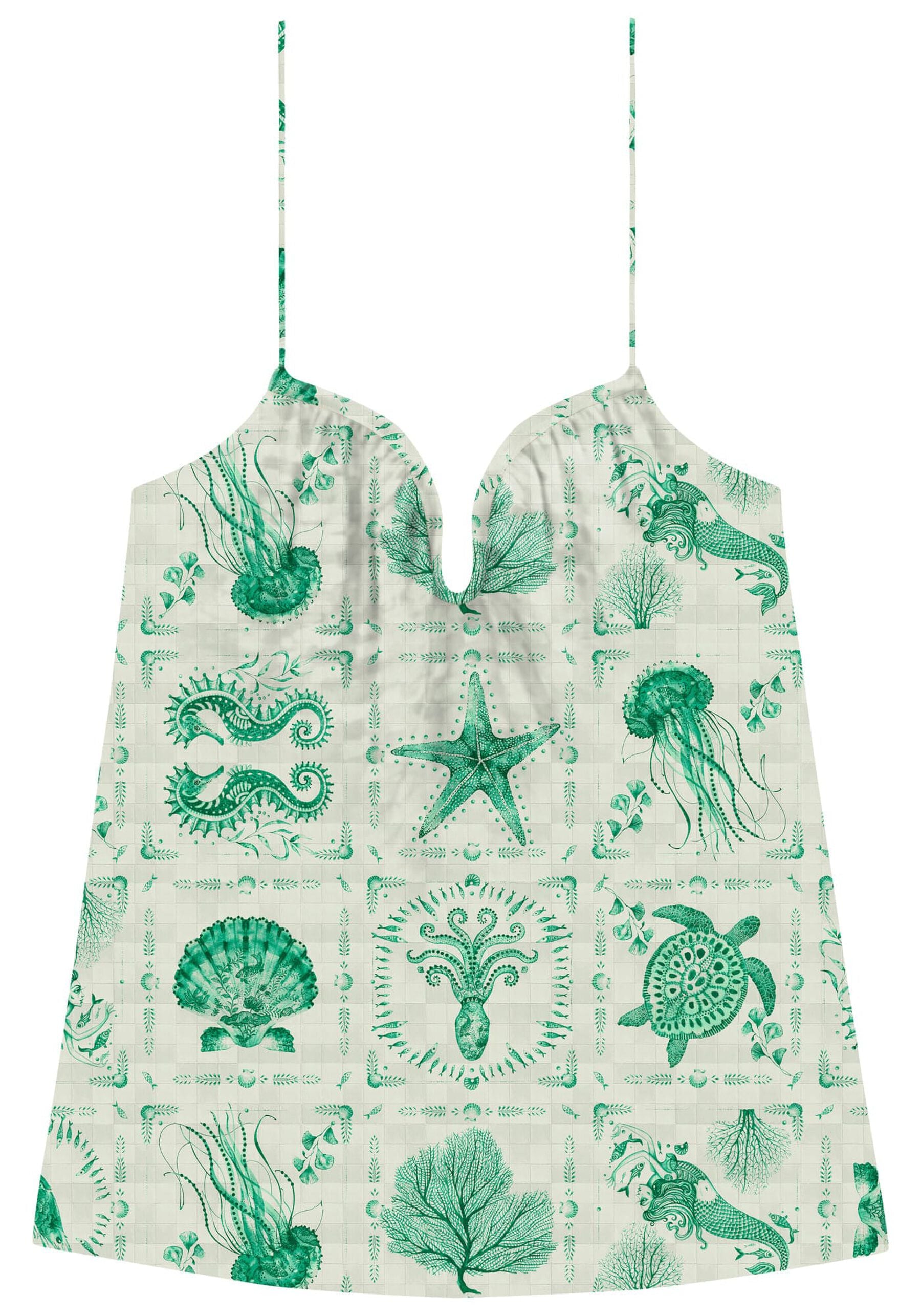 BLUSA ESTAMPADA CON DETALLE EN EL BUSTO