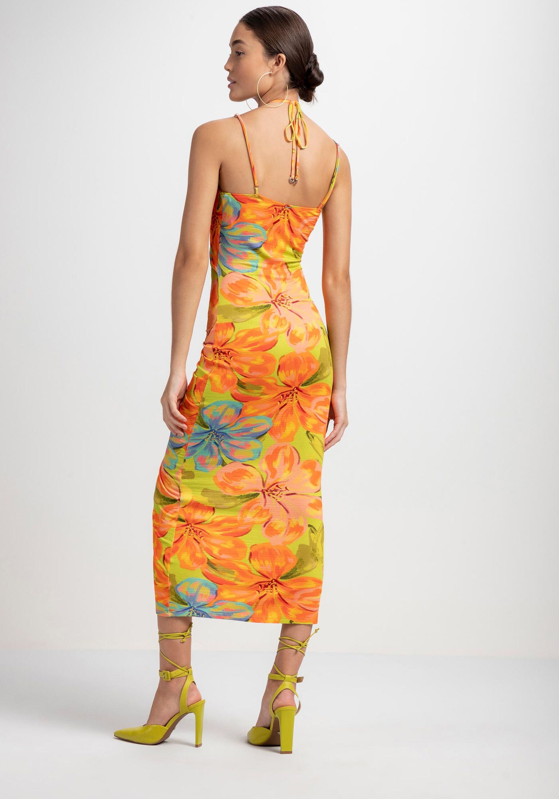 VESTIDO MIDI ESTAMPADO INSPIRADO EN MALLORCA