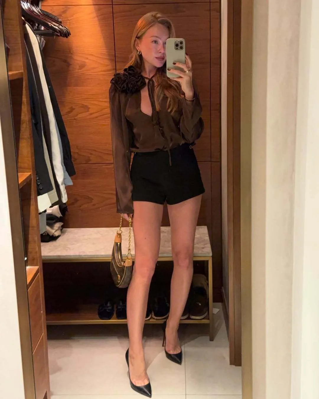 BLUSA IMPERO MARRÓN
