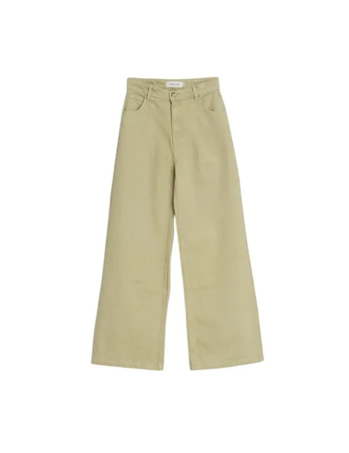 PANTALÓN WIDE LEG VERDE