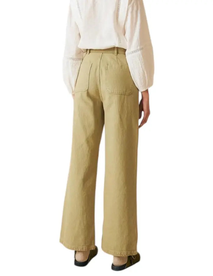 PANTALÓN WIDE LEG VERDE