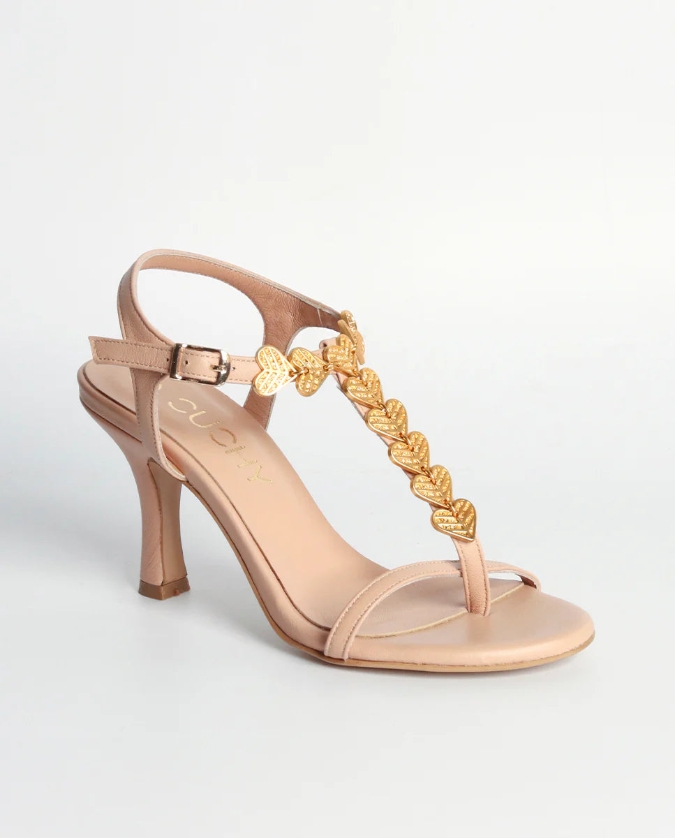 SANDALIAS DE TACÓN AURA NUDE