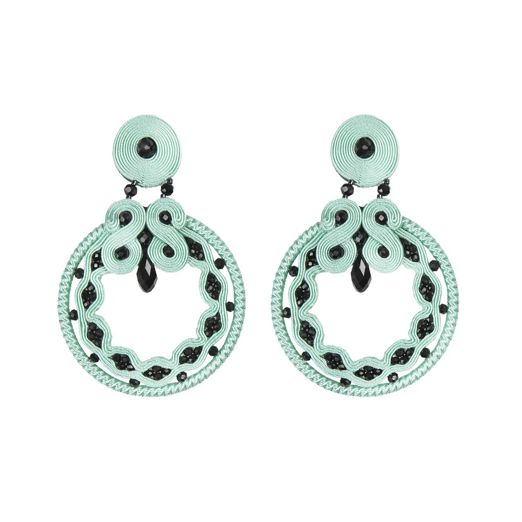PENDIENTES AGUA Y AZABACHE