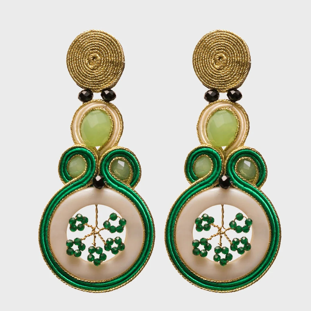 PENDIENTES GREEN BLOSSOM