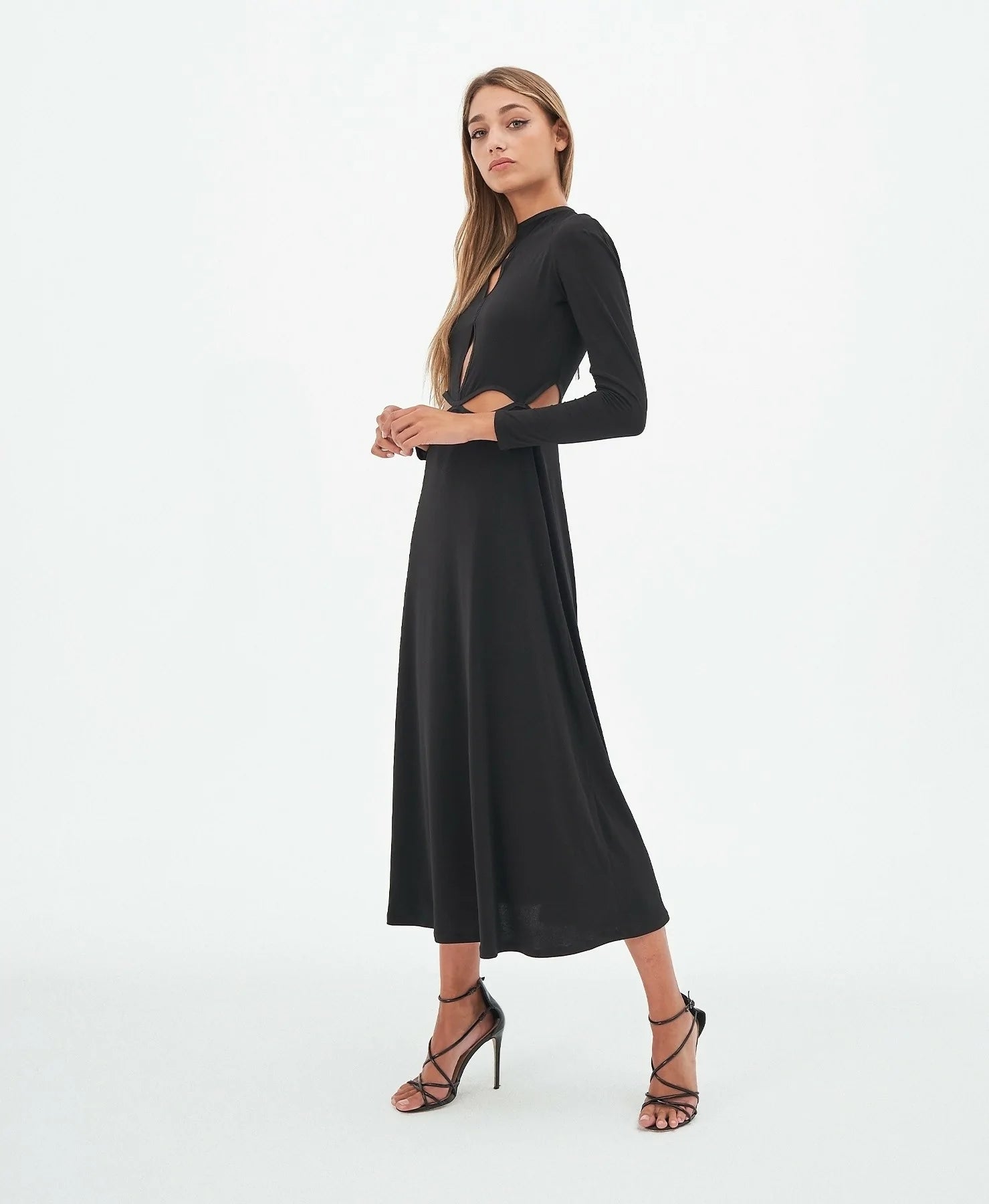 VESTIDO SENCILLO CITRINA NEGRO
