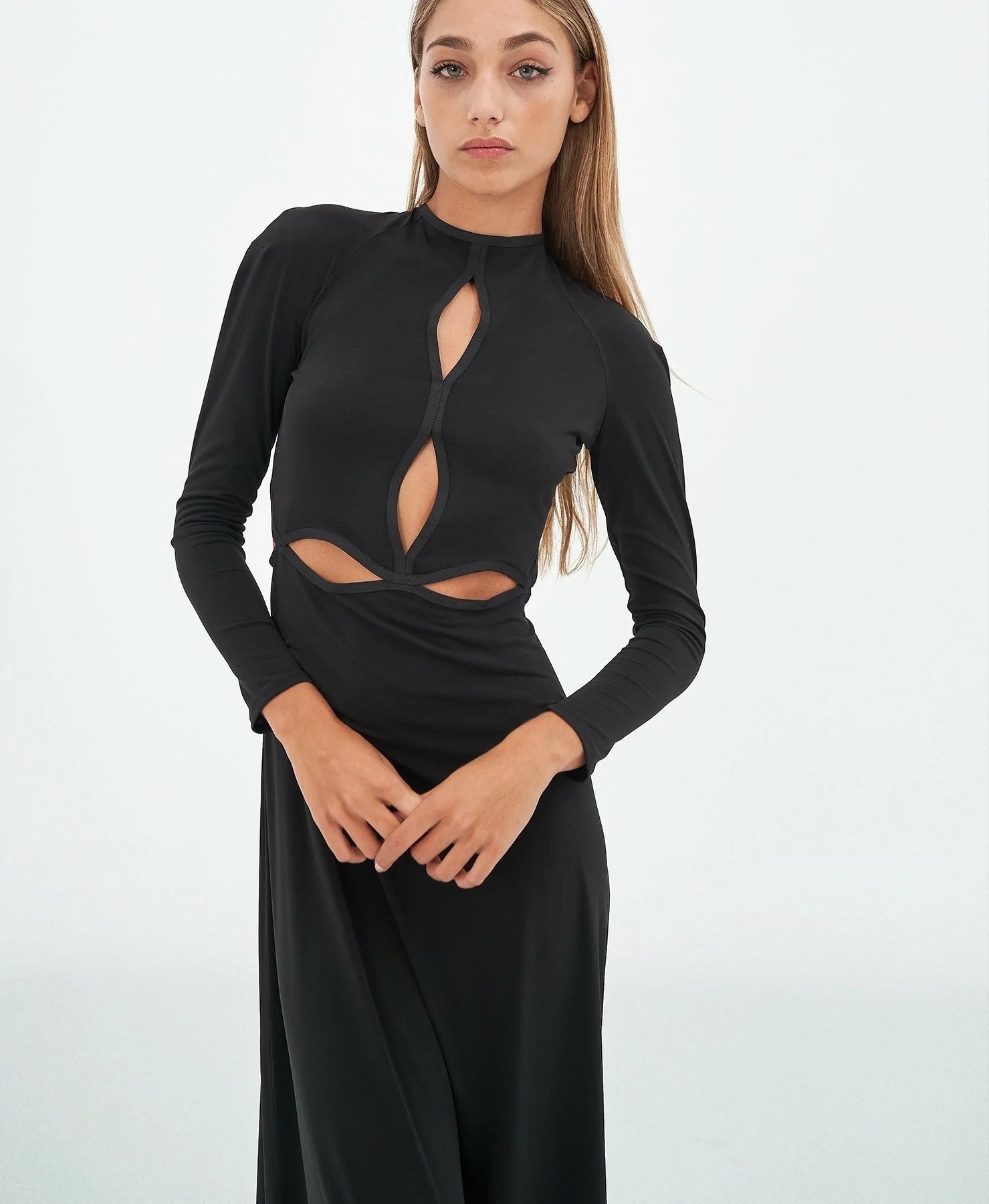 VESTIDO SENCILLO CITRINA NEGRO