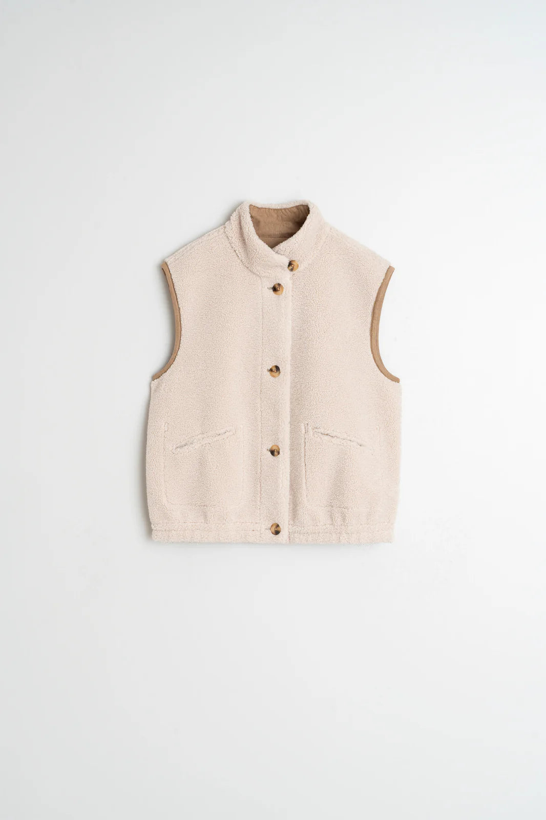 CHALECO TEDDY REVERSIBLE CRUDO