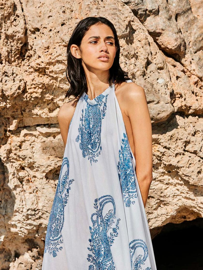 VESTIDO HALTER PAISLEY