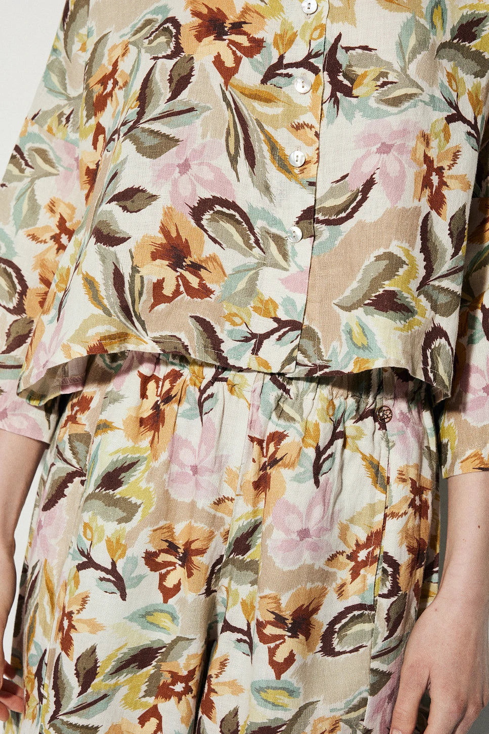 BLUSA DE LINO ESTAMPADO FLORAL