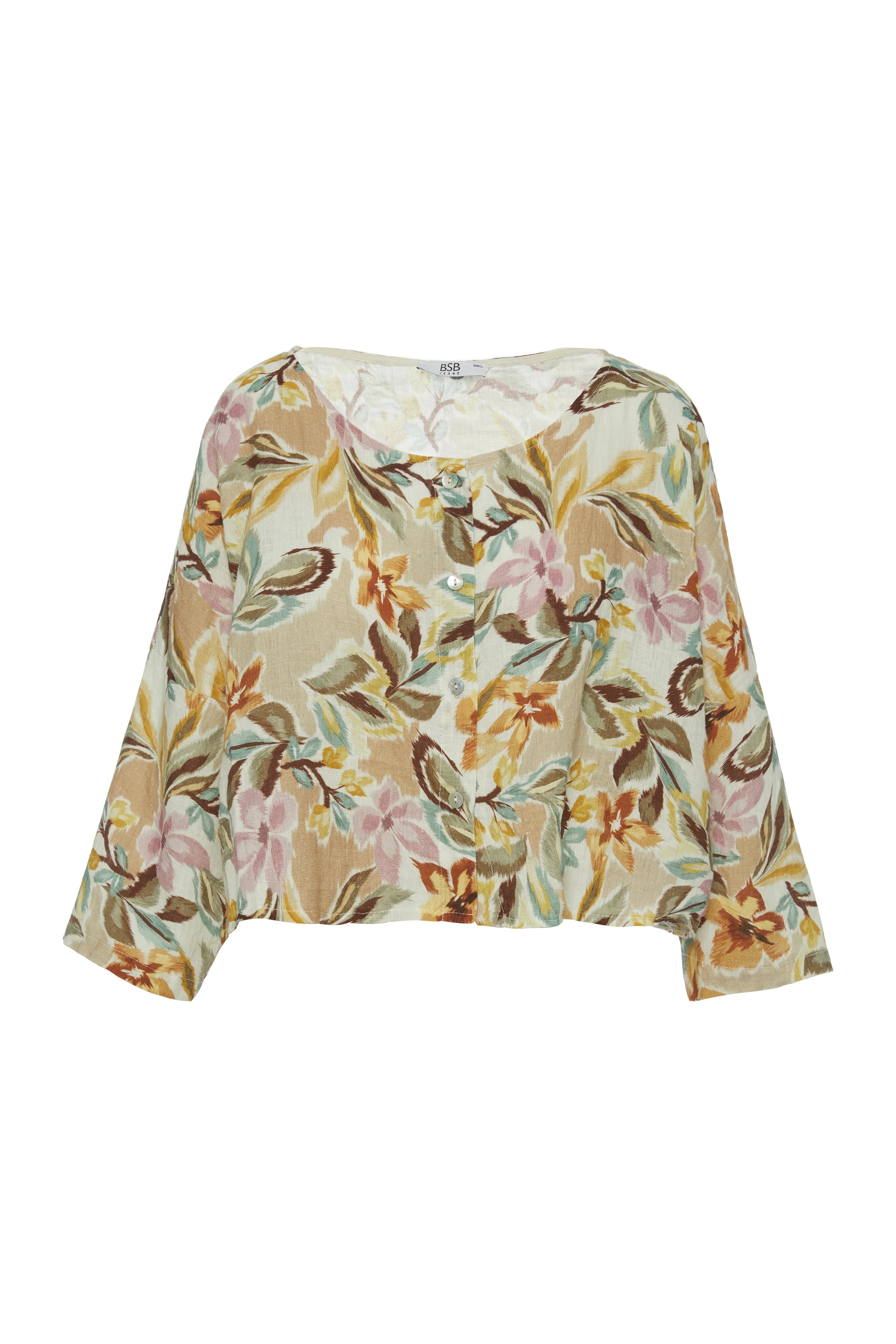 BLUSA DE LINO ESTAMPADO FLORAL