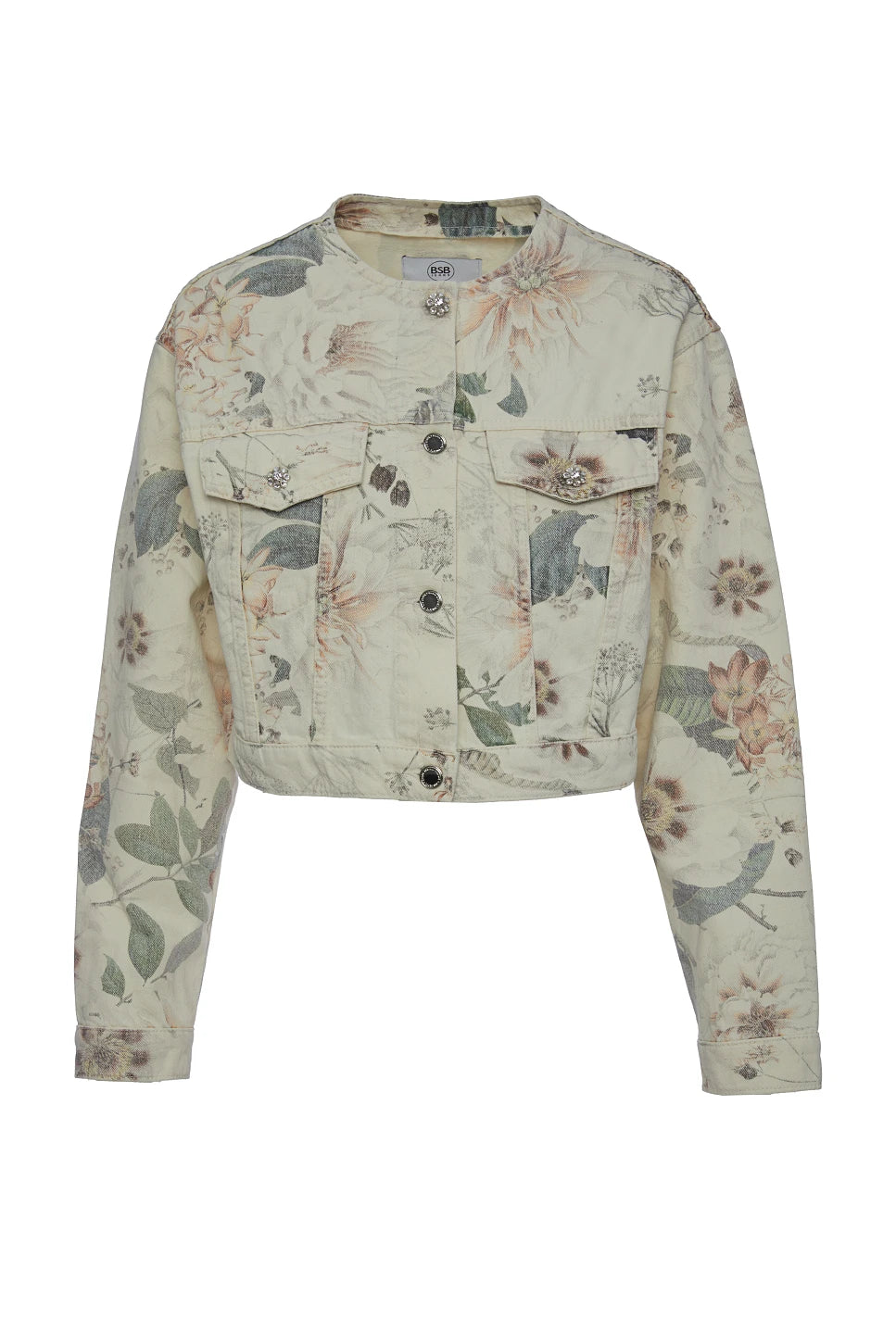 CHAQUETA VAQUERA CON ESTAMPADO FLORAL