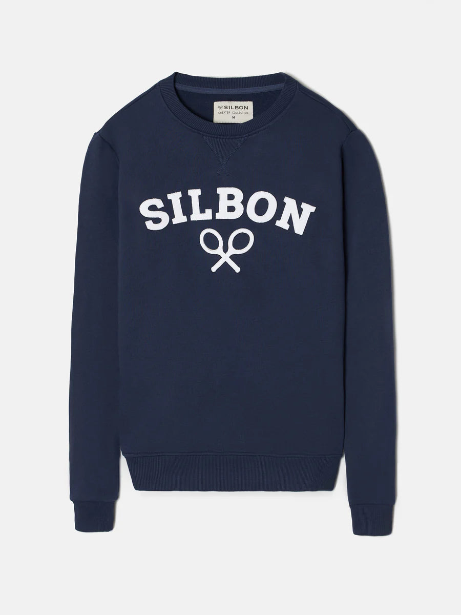 SUDADERA SILBON RAQUETA MEDIA AZUL MARINO