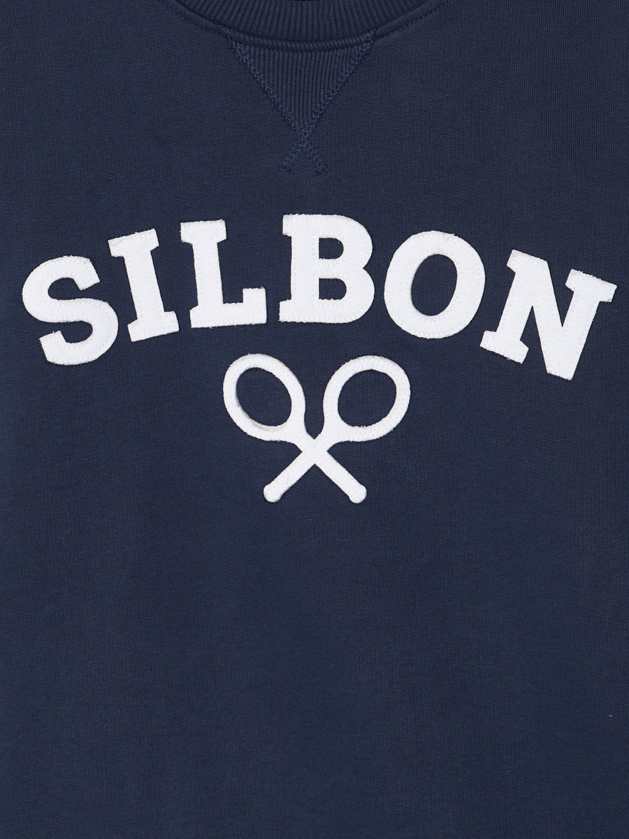 SUDADERA SILBON RAQUETA MEDIA AZUL MARINO