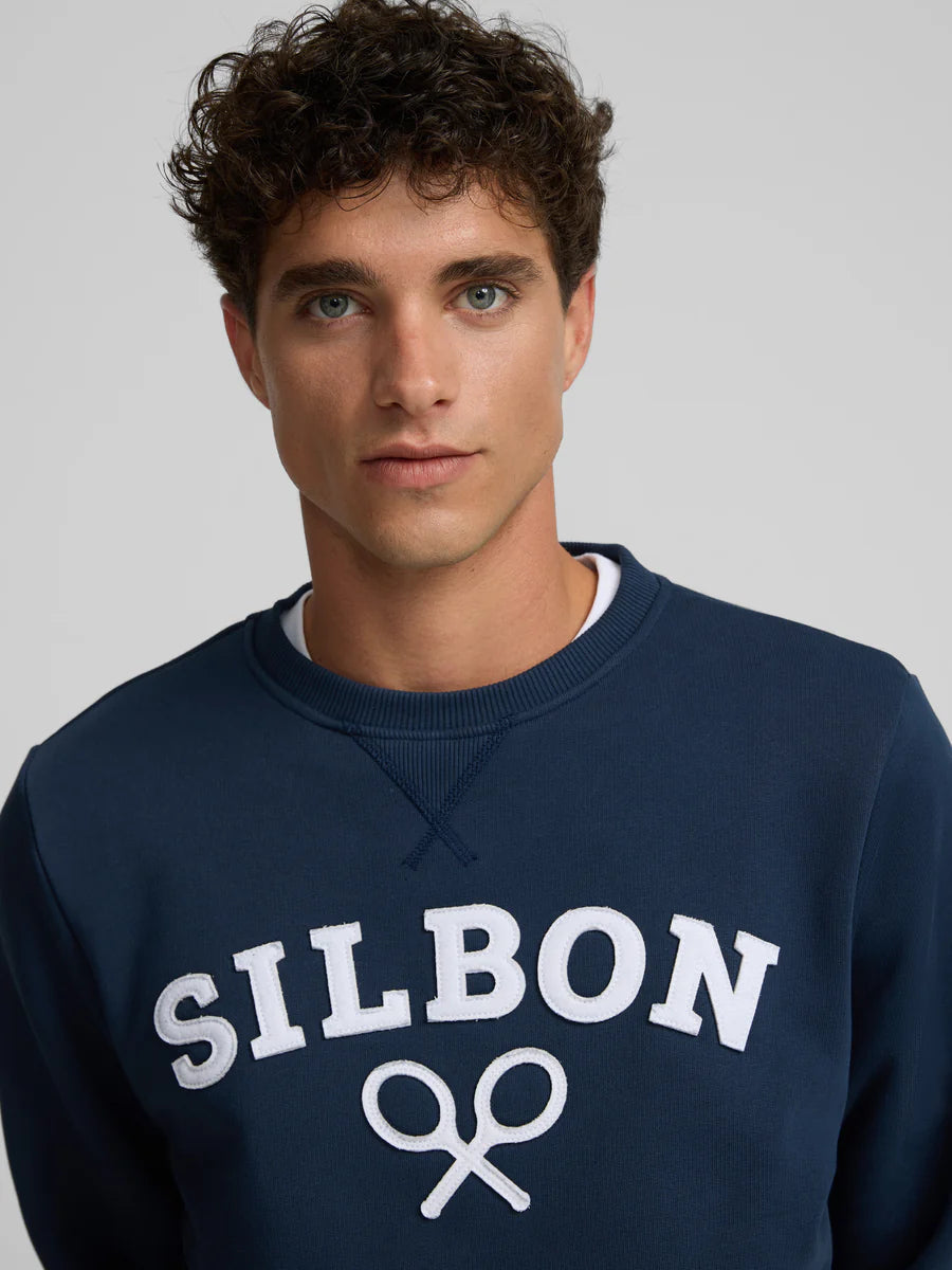 SUDADERA SILBON RAQUETA MEDIA AZUL MARINO