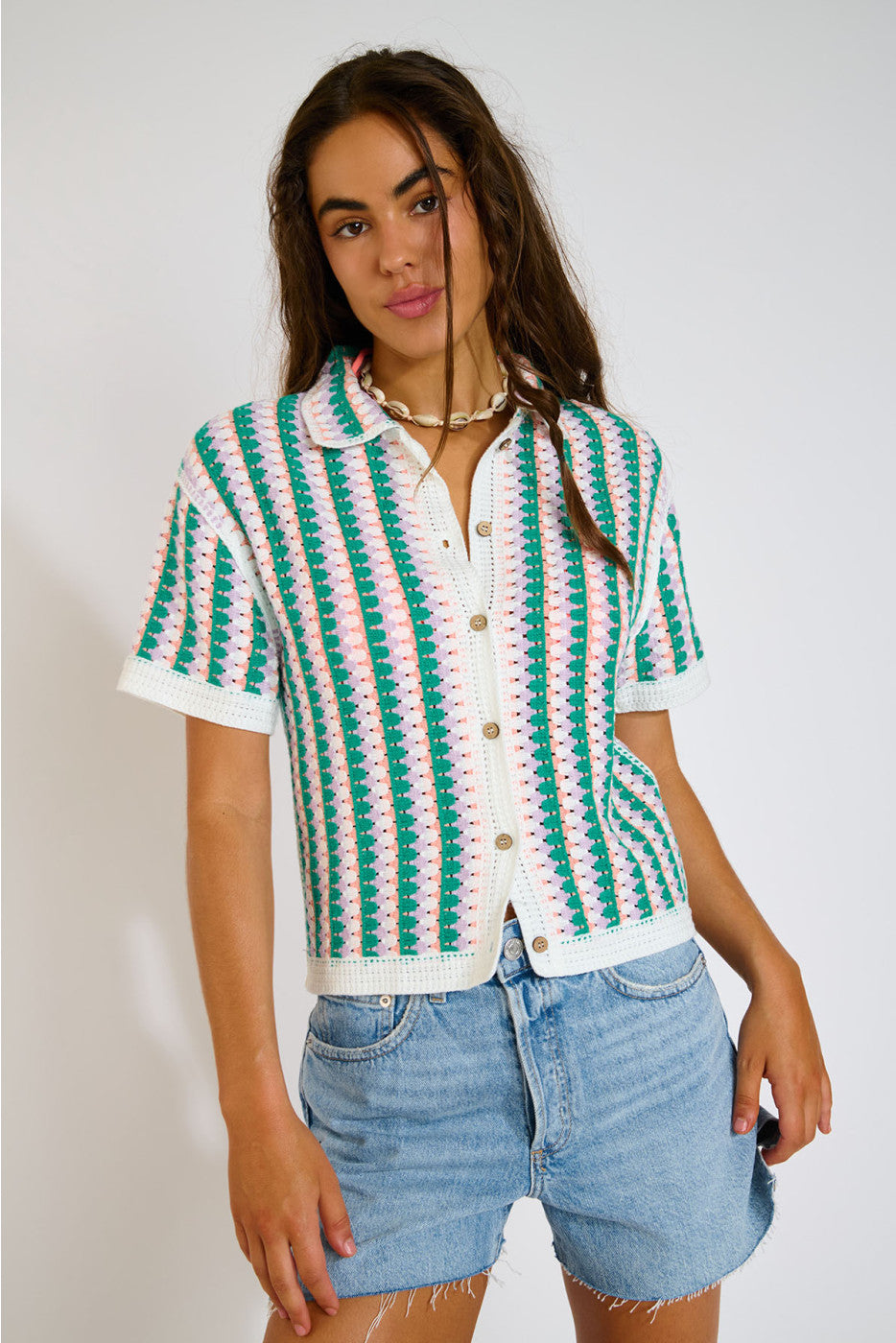 CAMISA DE GANCHILLO AVILA BLOOMDAY VERDE