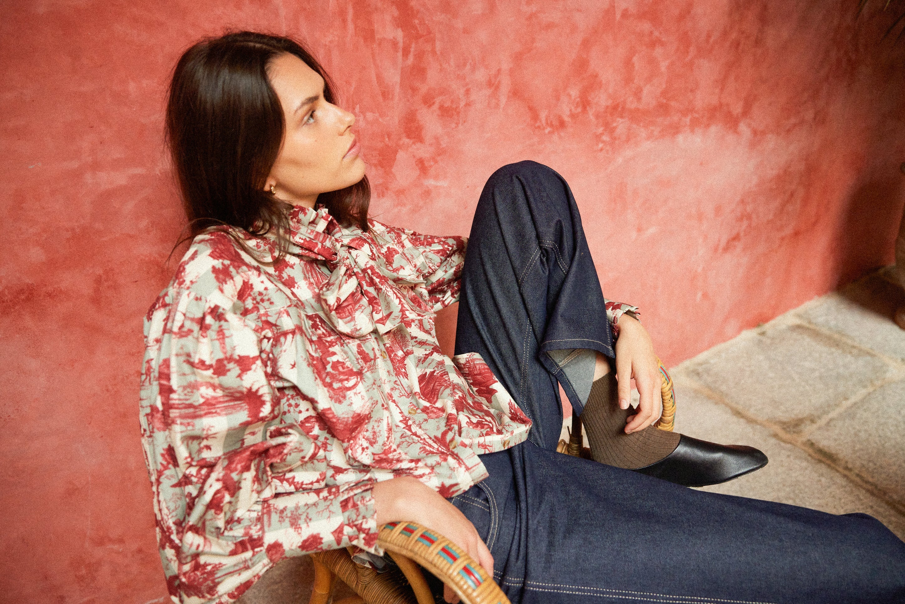 DANTE TOILE SHIRT - CAMISA FLORAL ROJA