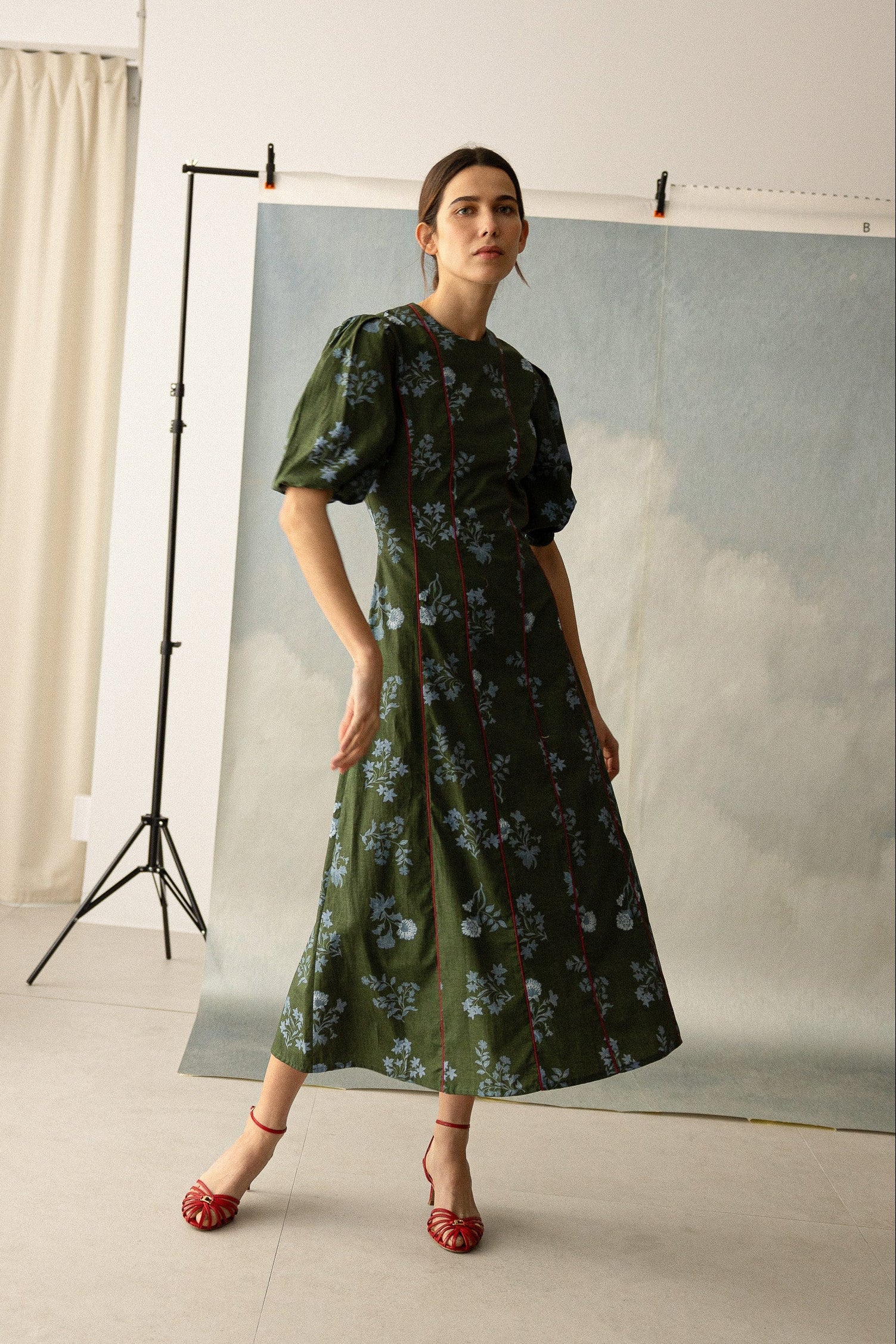 CALENDULA GREEN DRESS