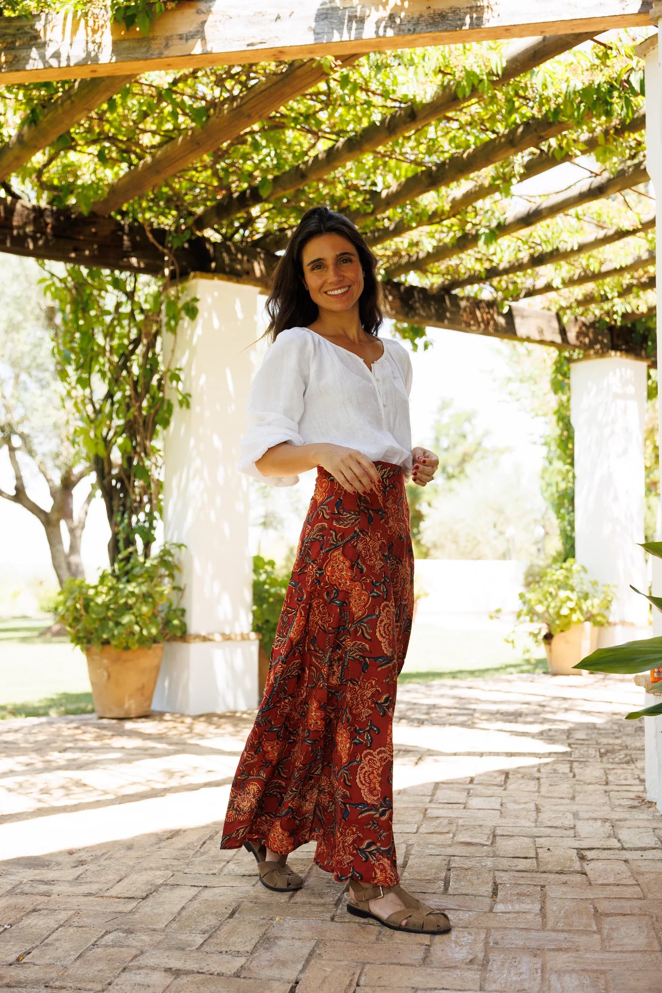 FALDA ALGODÓN ROJA