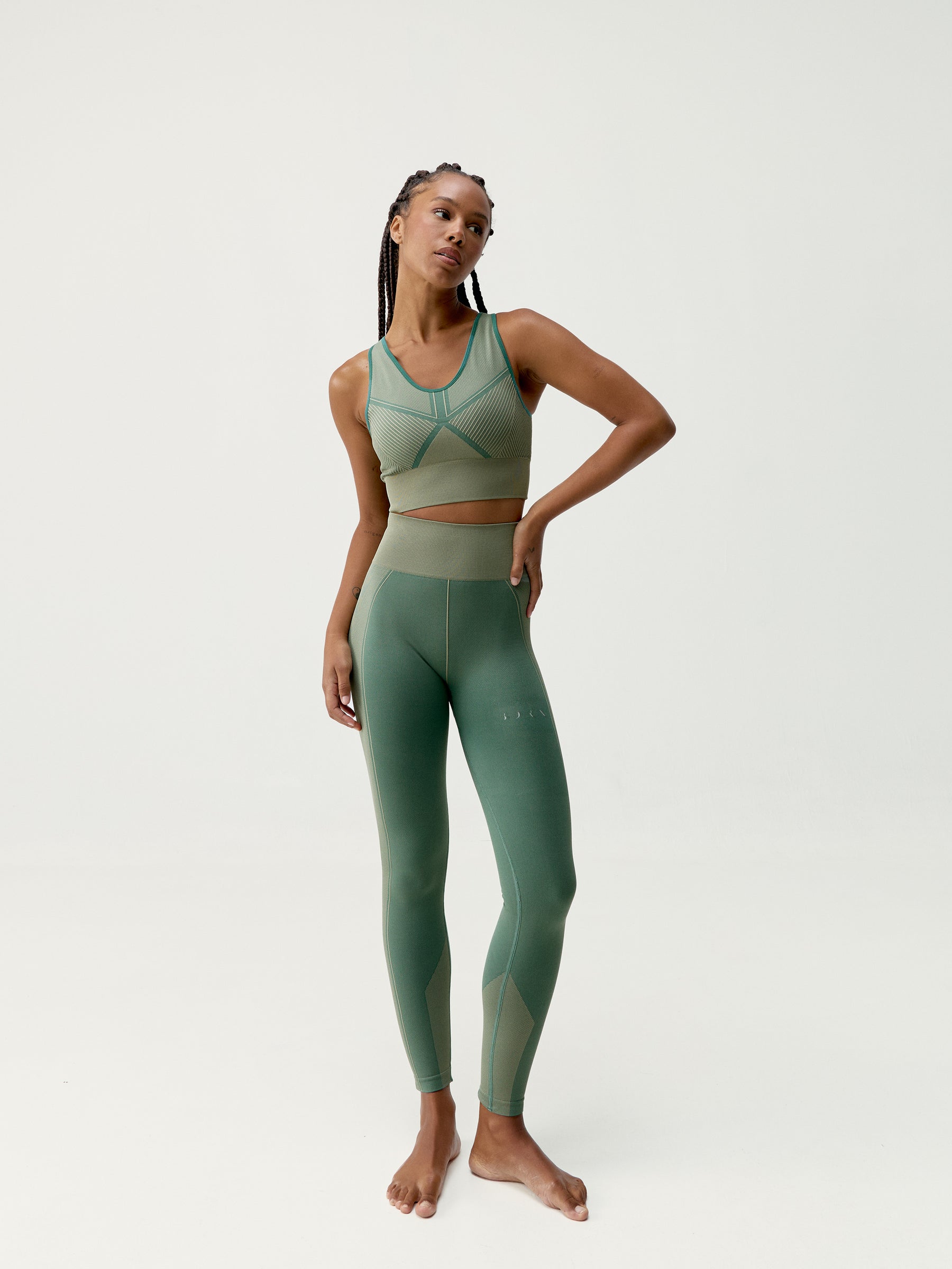 LEGGING BUDDHA DEEP GREEN/GRAIN