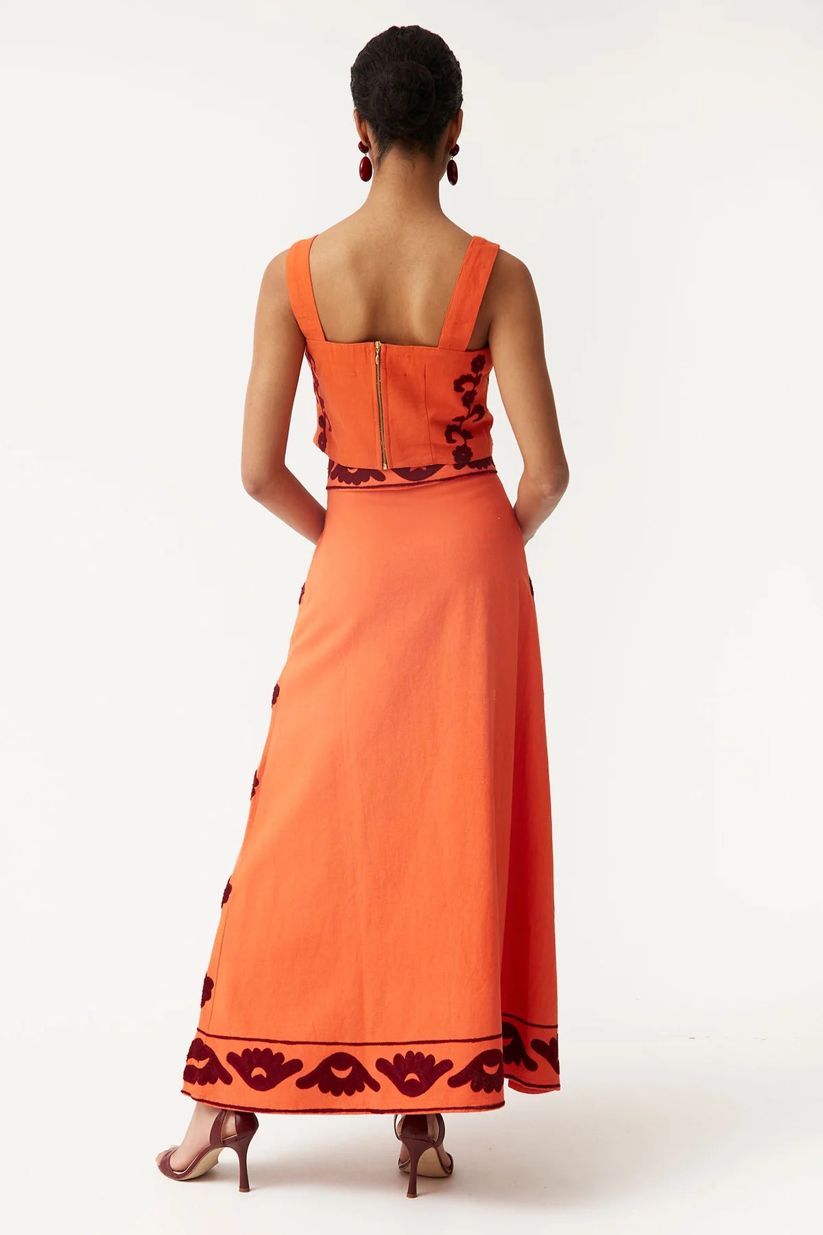 FALDA DIANA NARANJA