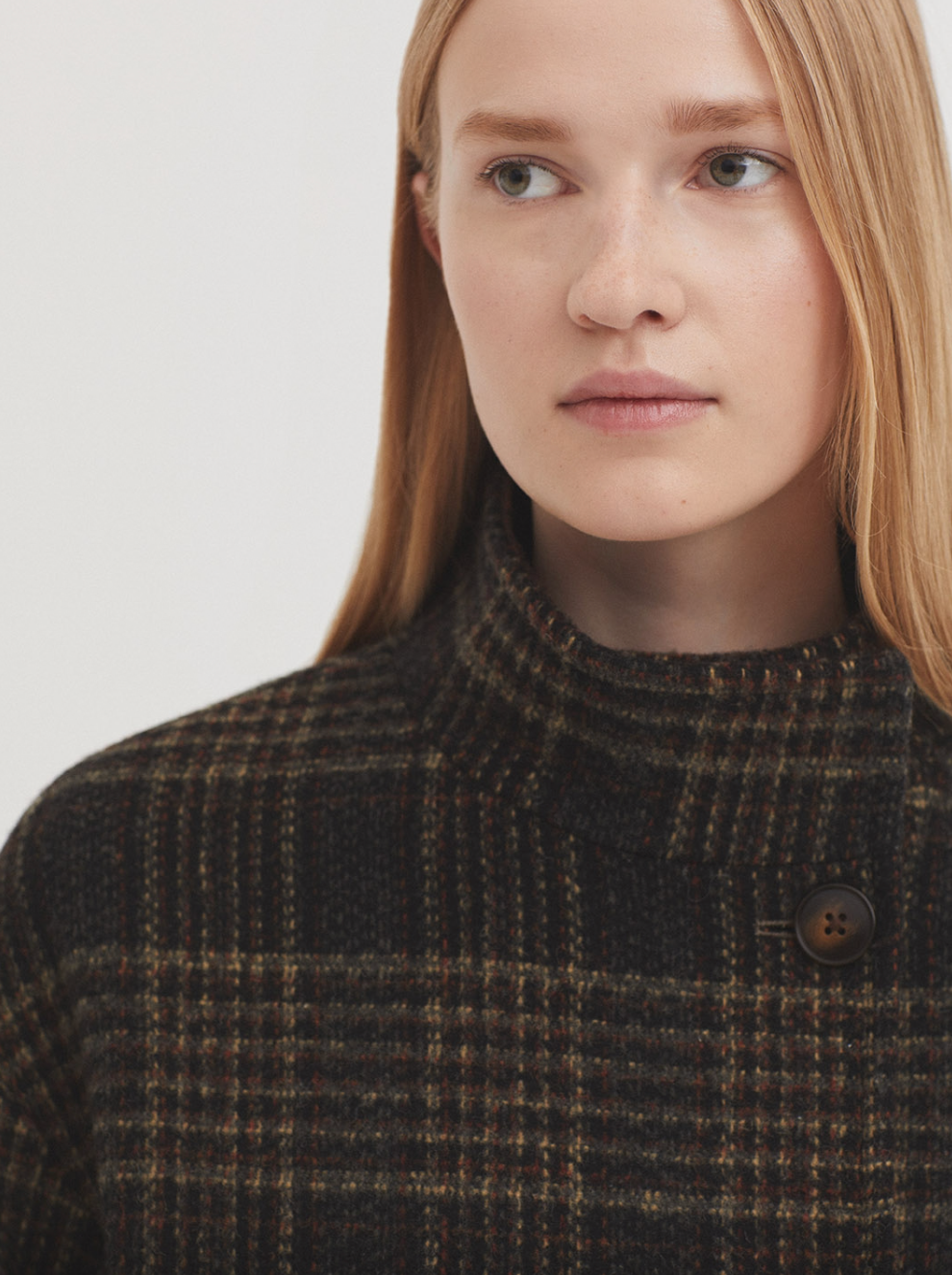 CHAQUETÓN DE CUADROS MEZCLA LANA