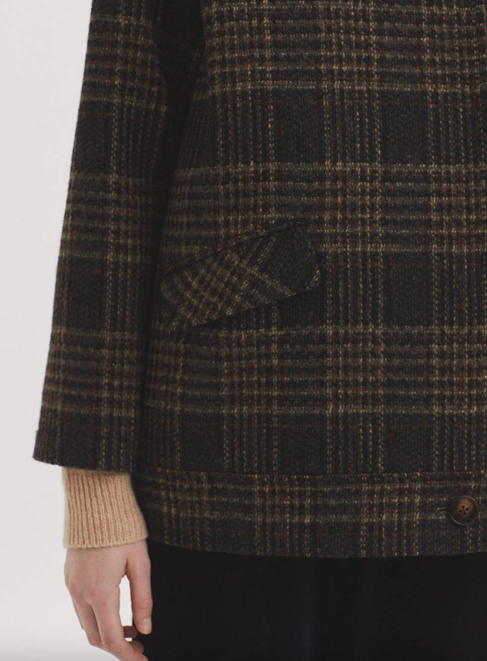 CHAQUETÓN DE CUADROS MEZCLA LANA