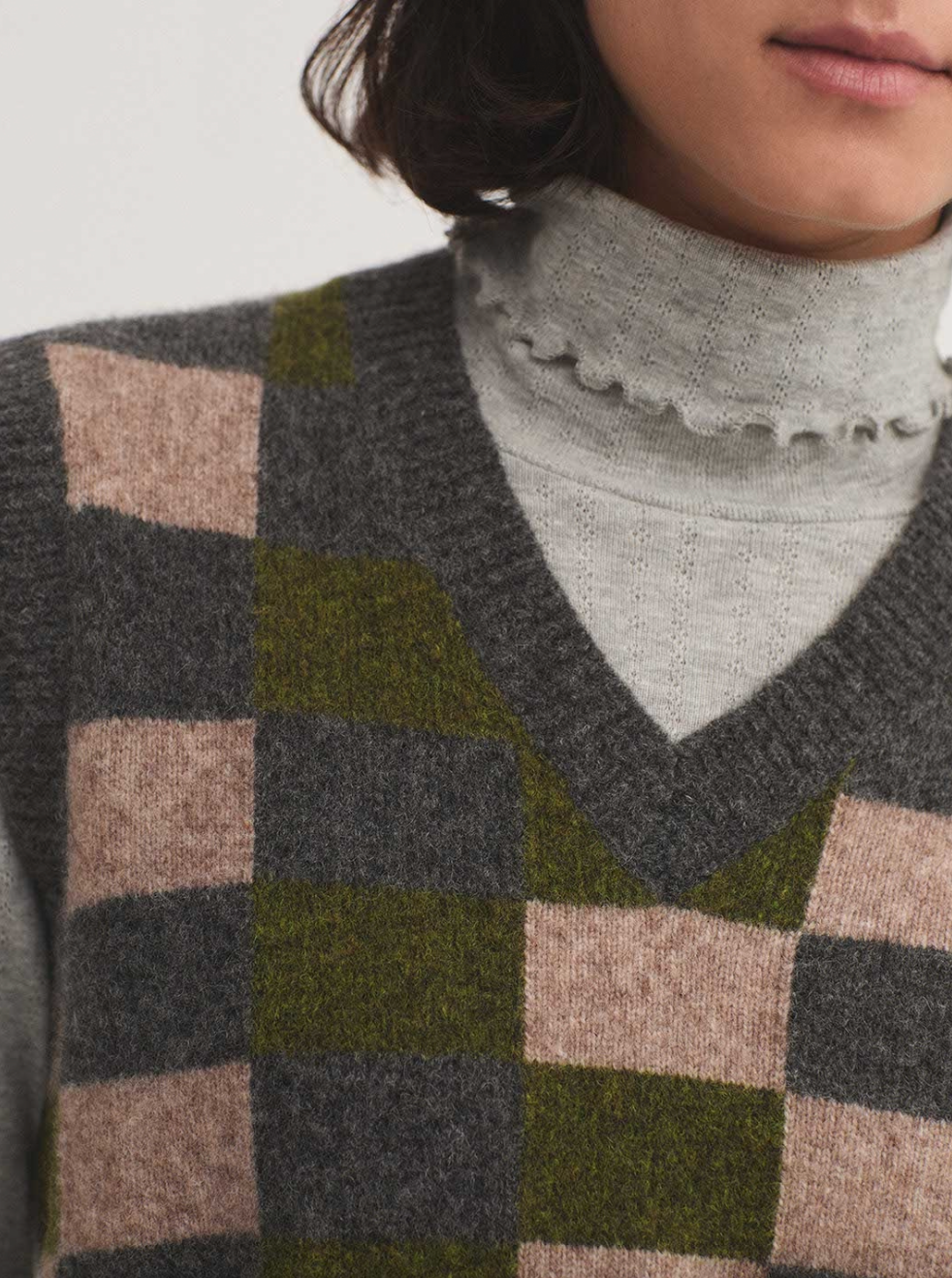 CHALECO LAMBSWOOL CUADROS