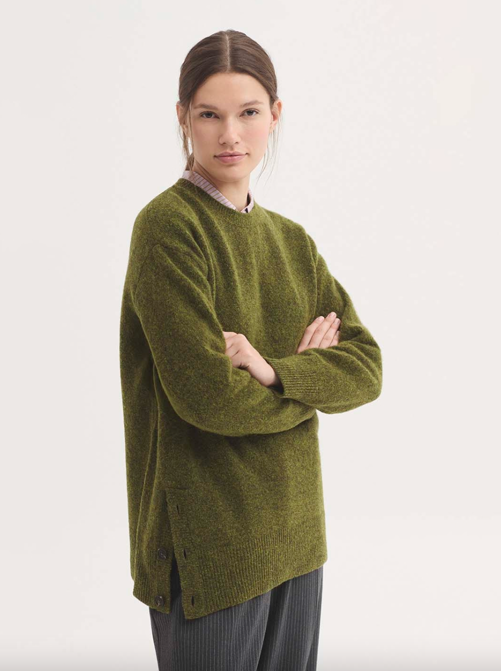 JERSEY LAMBSWOOL BOTONES VERDE