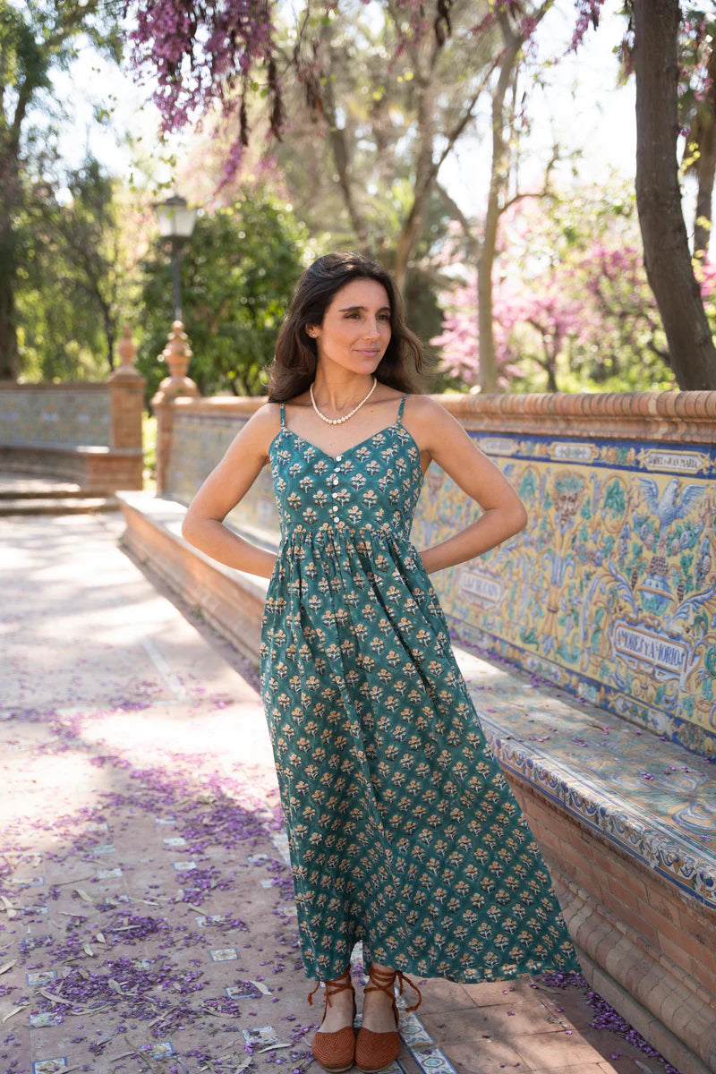 VESTIDO TIRANTAS VERDE