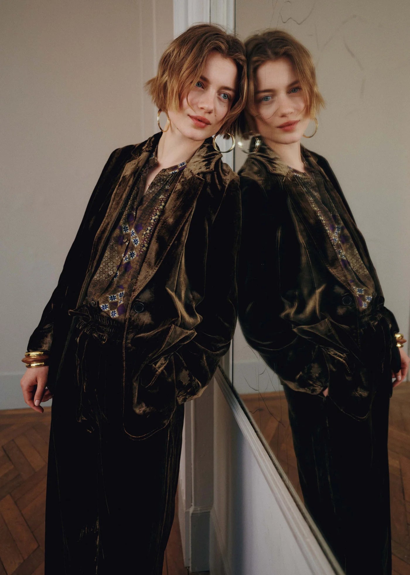 CHAQUETA MARRÓN GLASEADO - BELINA