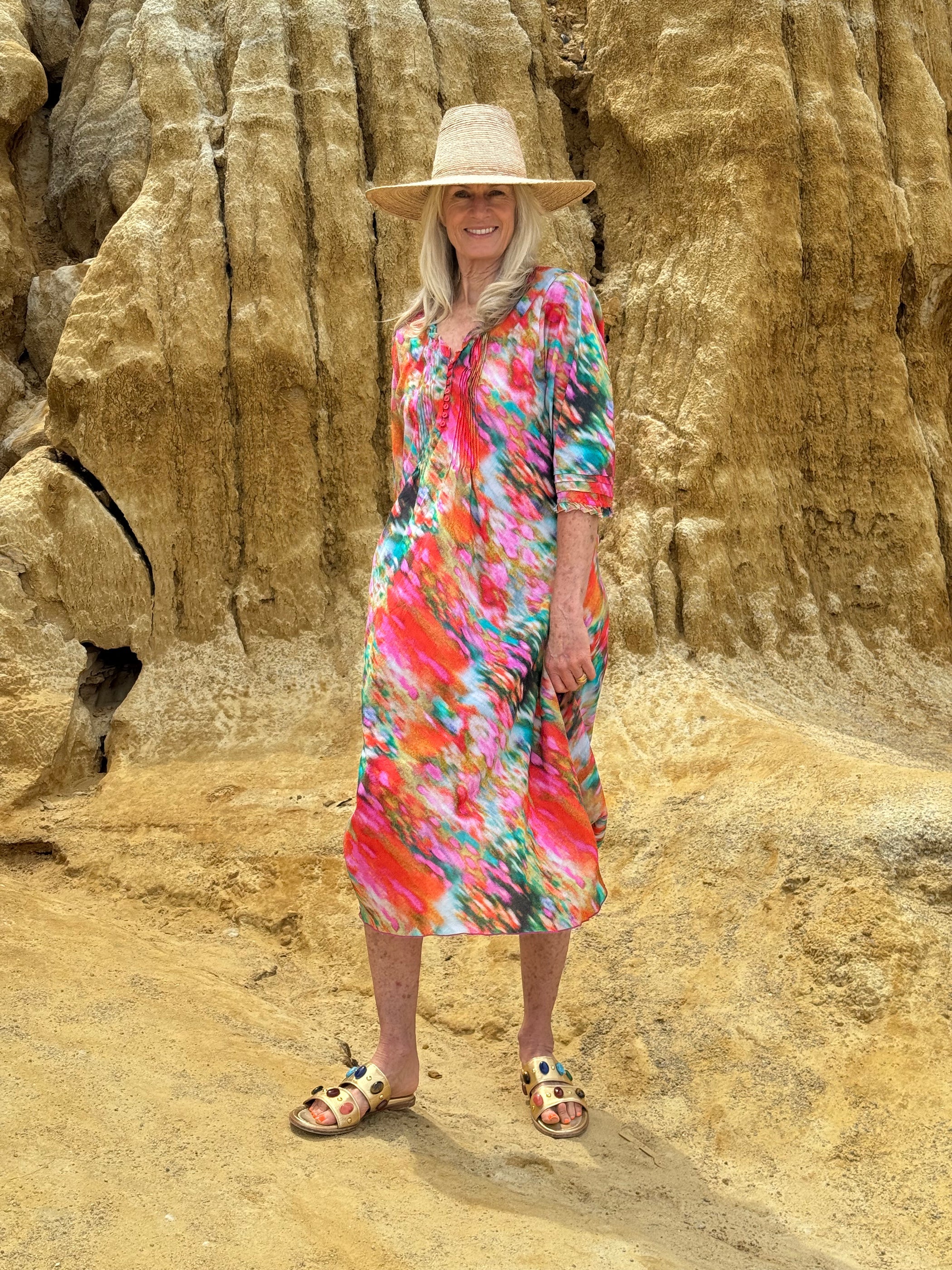 VESTIDO LONG POPPY ITHAKA PINK