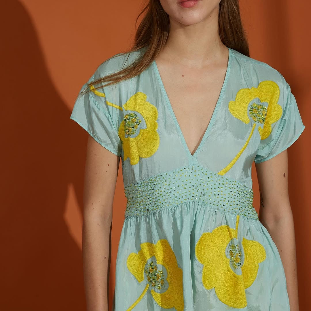 BLUSA AGUAMARINA