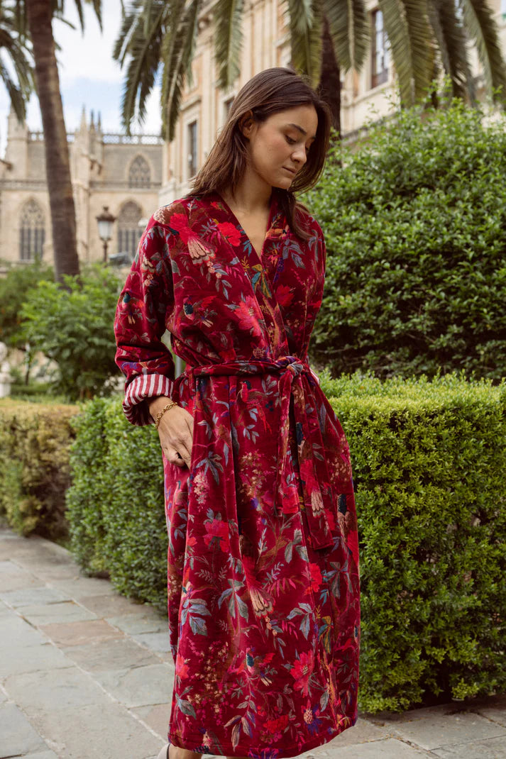 KIMONO TERCIOPELO BURDEOS