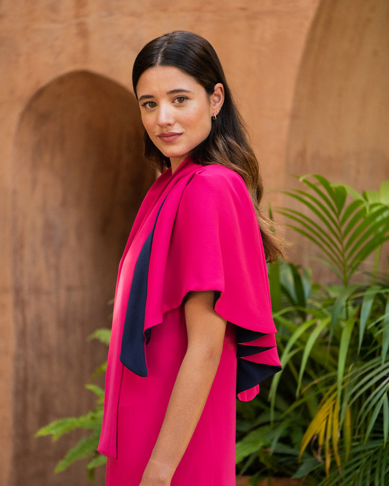 VESTIDO SALINA FUCSIA Y NOCHE