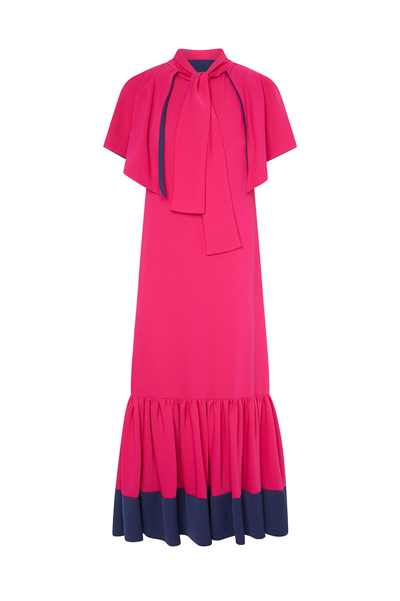 VESTIDO SALINA FUCSIA Y NOCHE
