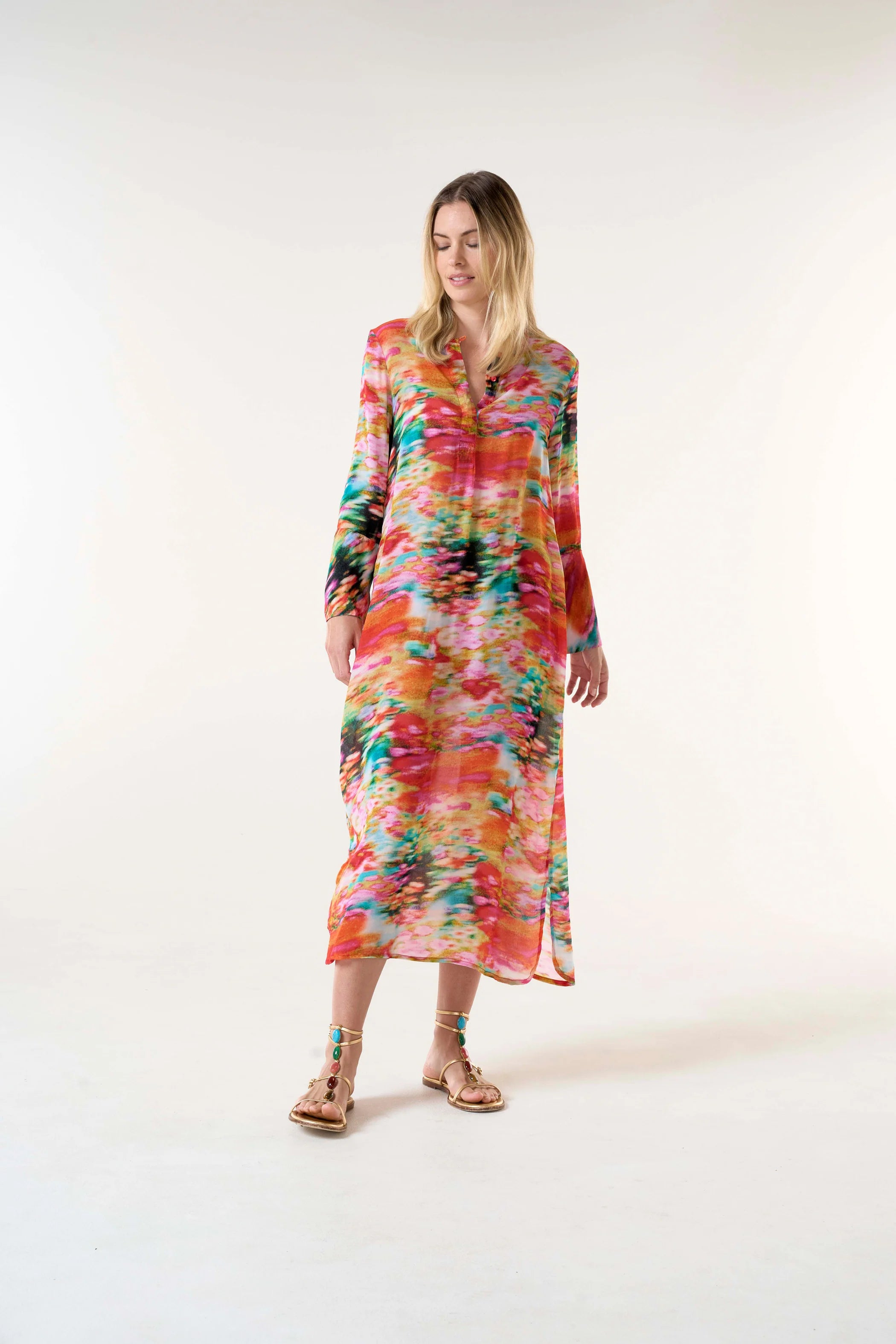 VESTIDO LONG GENIE ITHAKA PINK