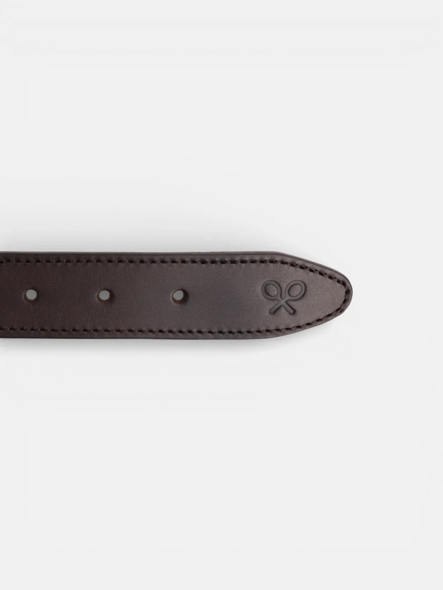 CINTURÓN TRENZADO PIEL MARRÓN