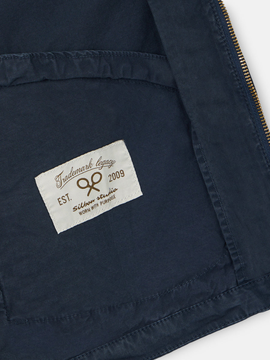 CHAQUETA CUELLO HARRINGTON AZUL MARINO