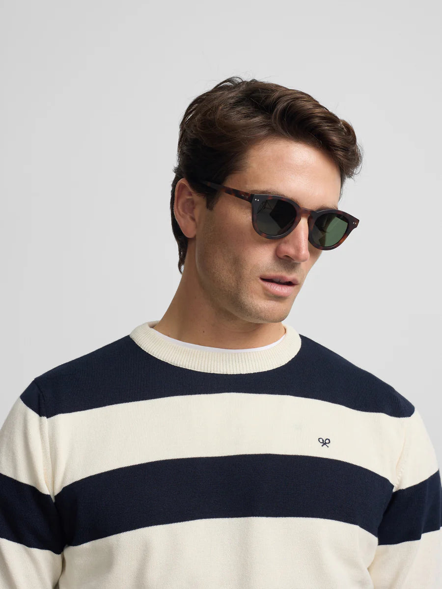 JERSEY SB RAYAS MARINO CREMA