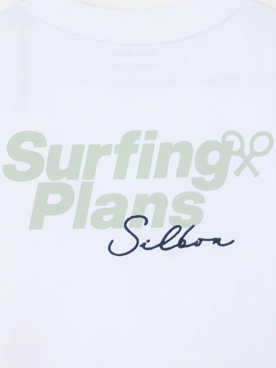 CAMISETA RELAXED FIT SURFING PLANS BLANCO