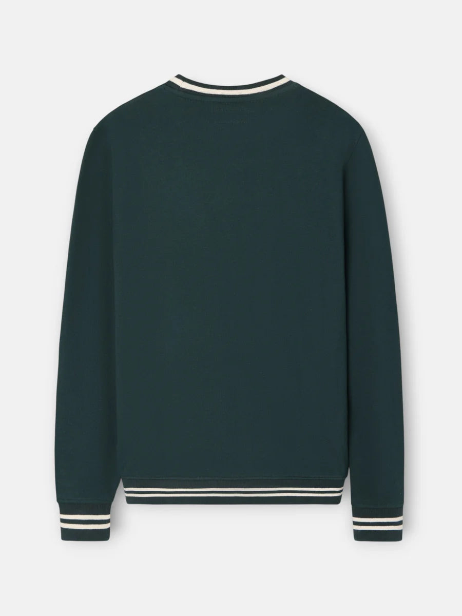 SUDADERA RIBS RETRO VERDE OSCURO