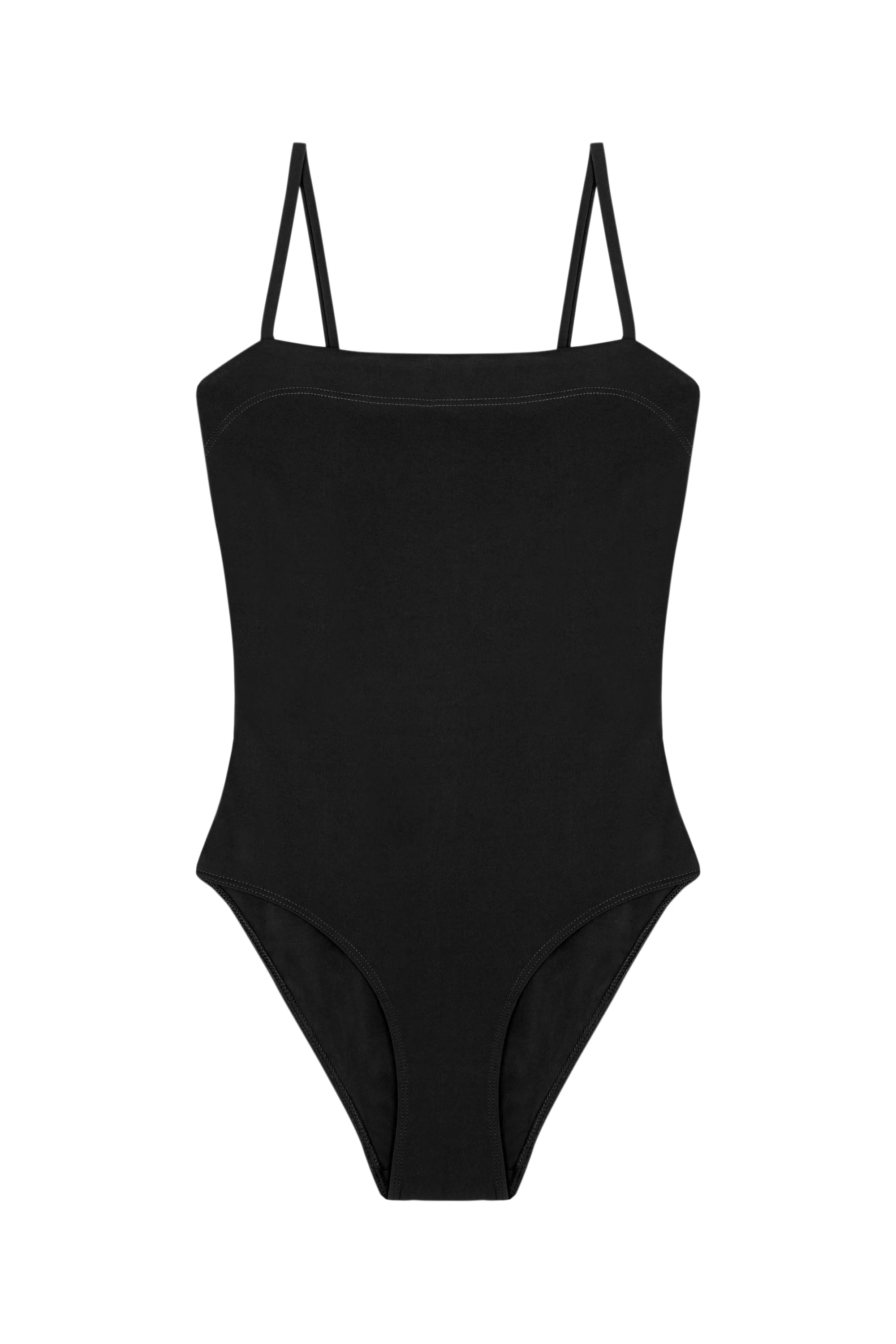 BAÑADOR ESPALDA RECTA NEGRO