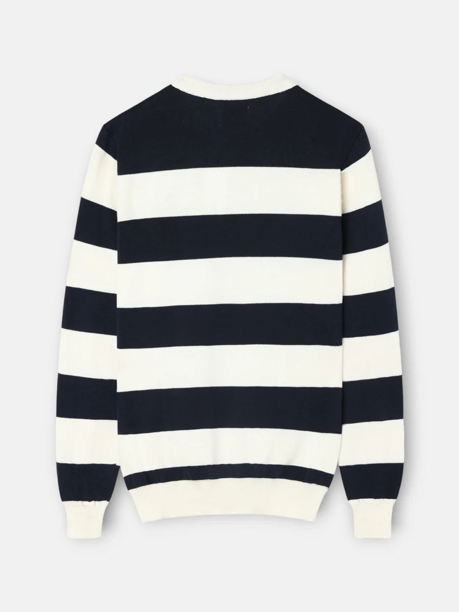 JERSEY SB RAYAS MARINO CREMA