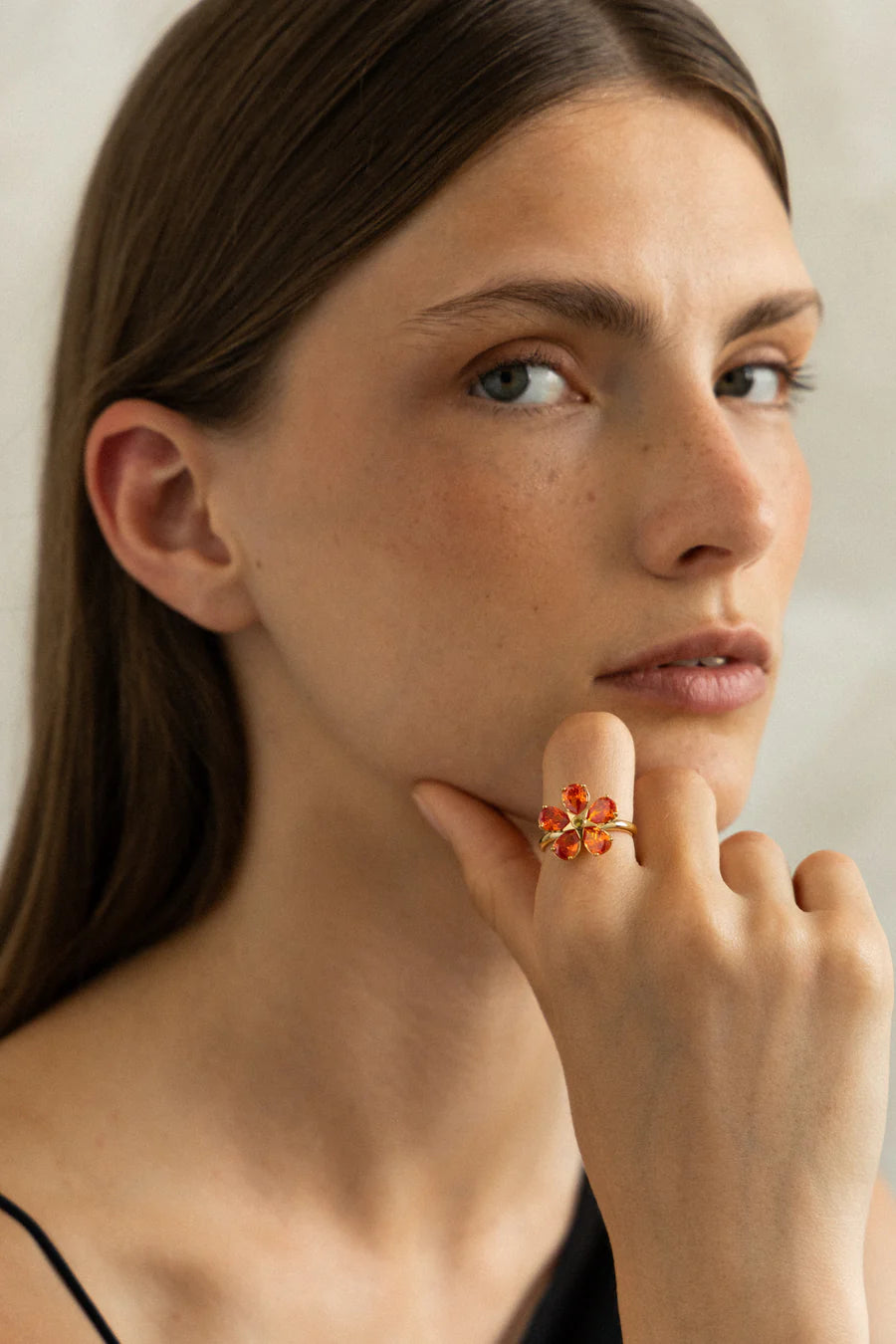 ANILLO DAISY NARANJA
