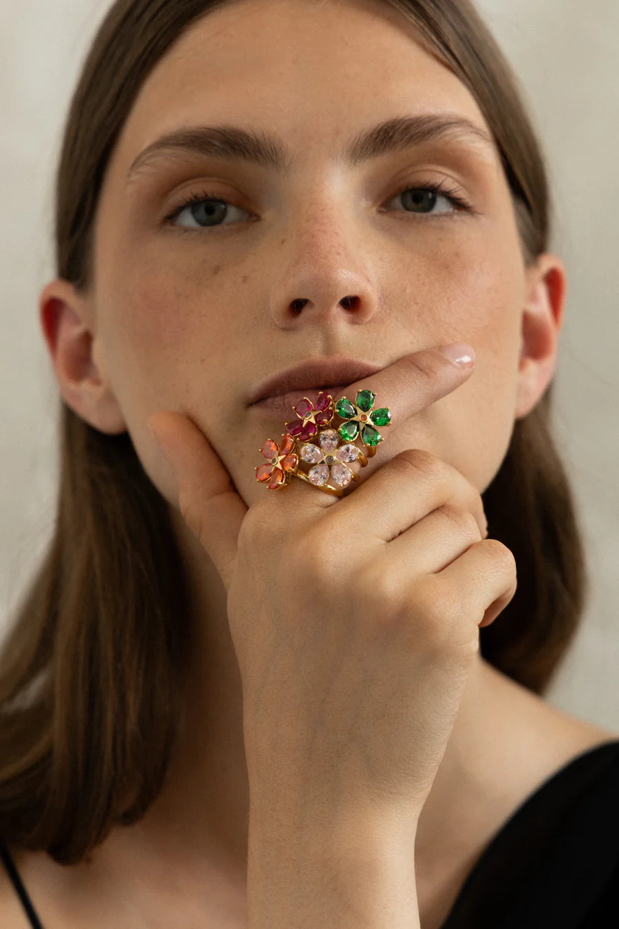 ANILLO DAISY NARANJA