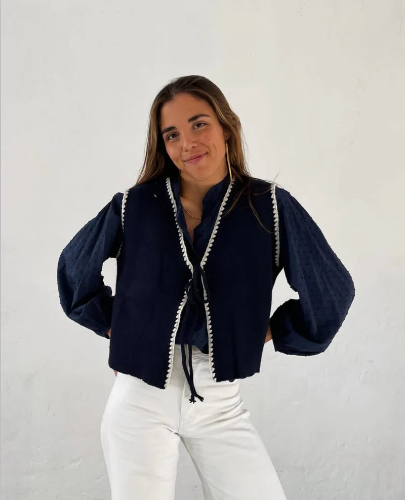 CHALECO PUNTO MARINO